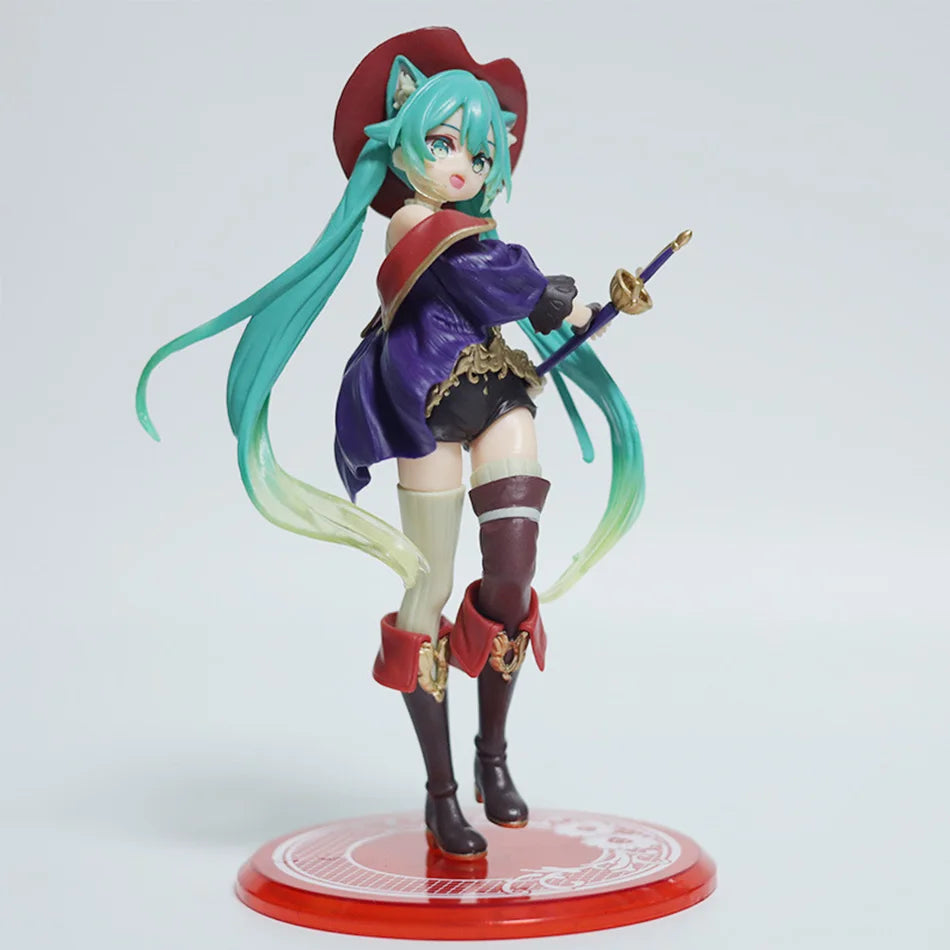 Action Figure Hatsune Miku Desktop Cute – Edição Tale Wonderland (Gato de Botas 19cm)