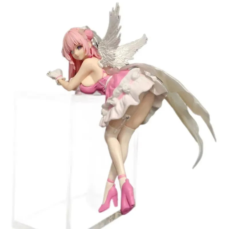 Action Figure Angel Girl Pink Hair – Estátua Premium & Noodle Stopper