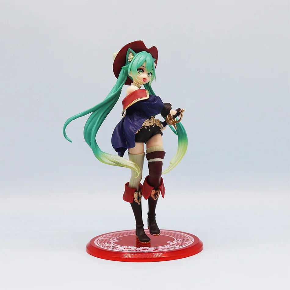 Action Figure Hatsune Miku Desktop Cute – Edição Tale Wonderland (Gato de Botas 19cm)