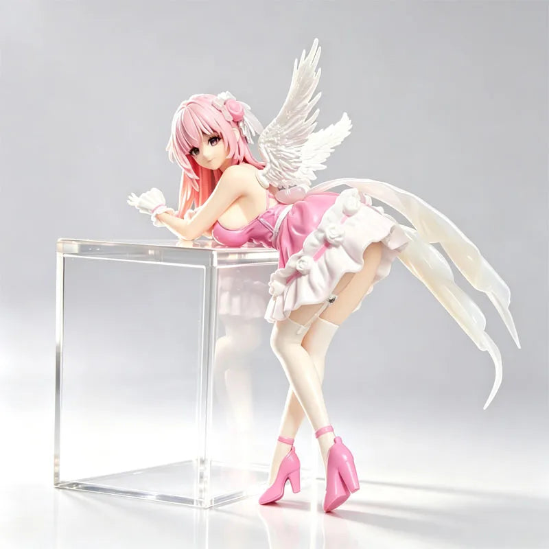 Action Figure Angel Girl Pink Hair – Estátua Premium & Noodle Stopper