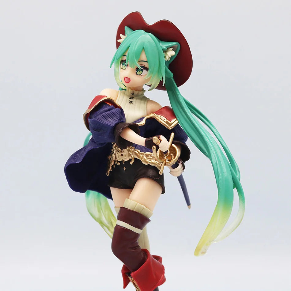Action Figure Hatsune Miku Desktop Cute – Edição Tale Wonderland (Gato de Botas 19cm)