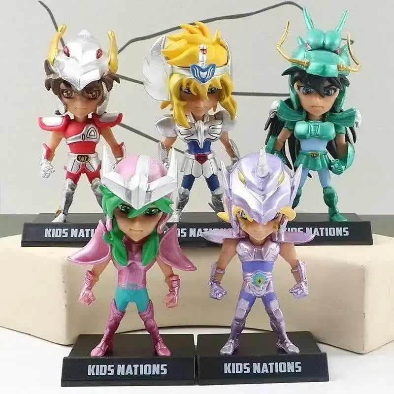 Lote Action Figure Cavaleiros do Zodíaco – Kit Cavaleiros de Ouro Premium (5 Peças)
