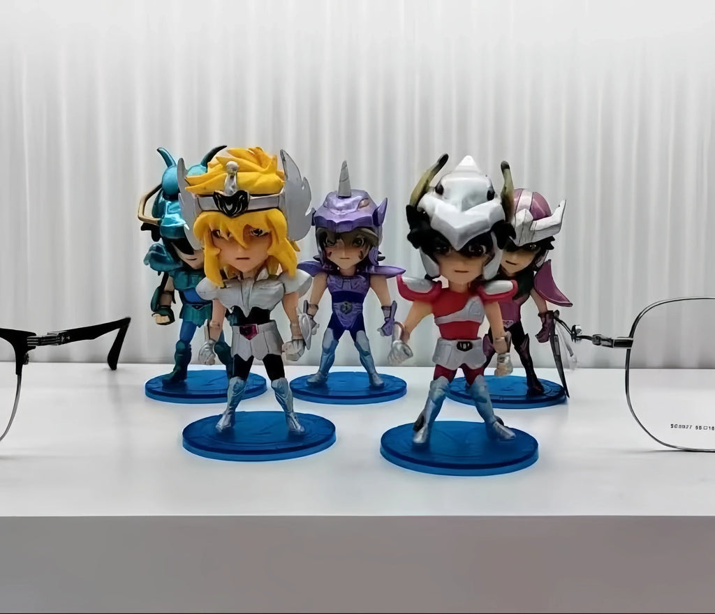 Lote Action Figure Cavaleiros do Zodíaco – Kit Cavaleiros de Ouro Premium (5 Peças)