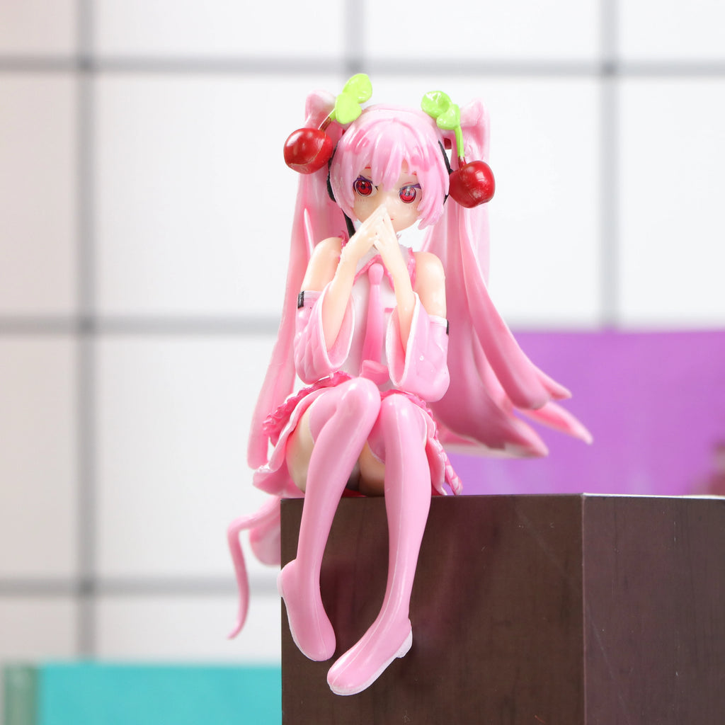 Action Figure Hatsune Miku Cherry Blossom – Edição Especial Vestido Rosa (12cm)
