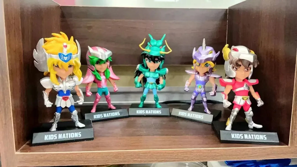 Lote Action Figure Cavaleiros do Zodíaco – Kit Cavaleiros de Ouro Premium (5 Peças)