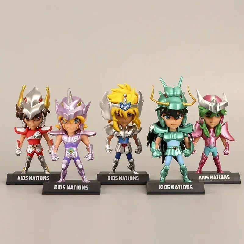 Lote Action Figure Cavaleiros do Zodíaco – Kit Cavaleiros de Ouro Premium (5 Peças)