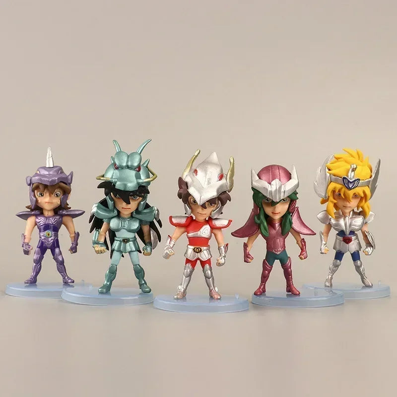 Lote Action Figure Cavaleiros do Zodíaco – Kit Cavaleiros de Ouro Premium (5 Peças)