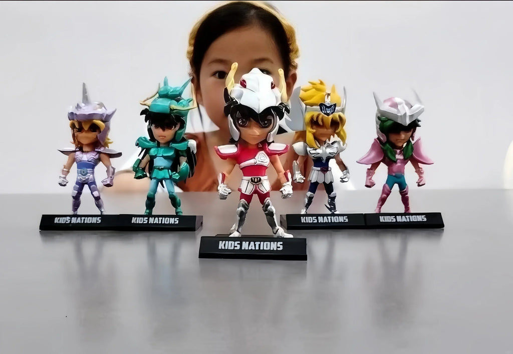 Lote Action Figure Cavaleiros do Zodíaco – Kit Cavaleiros de Ouro Premium (5 Peças)