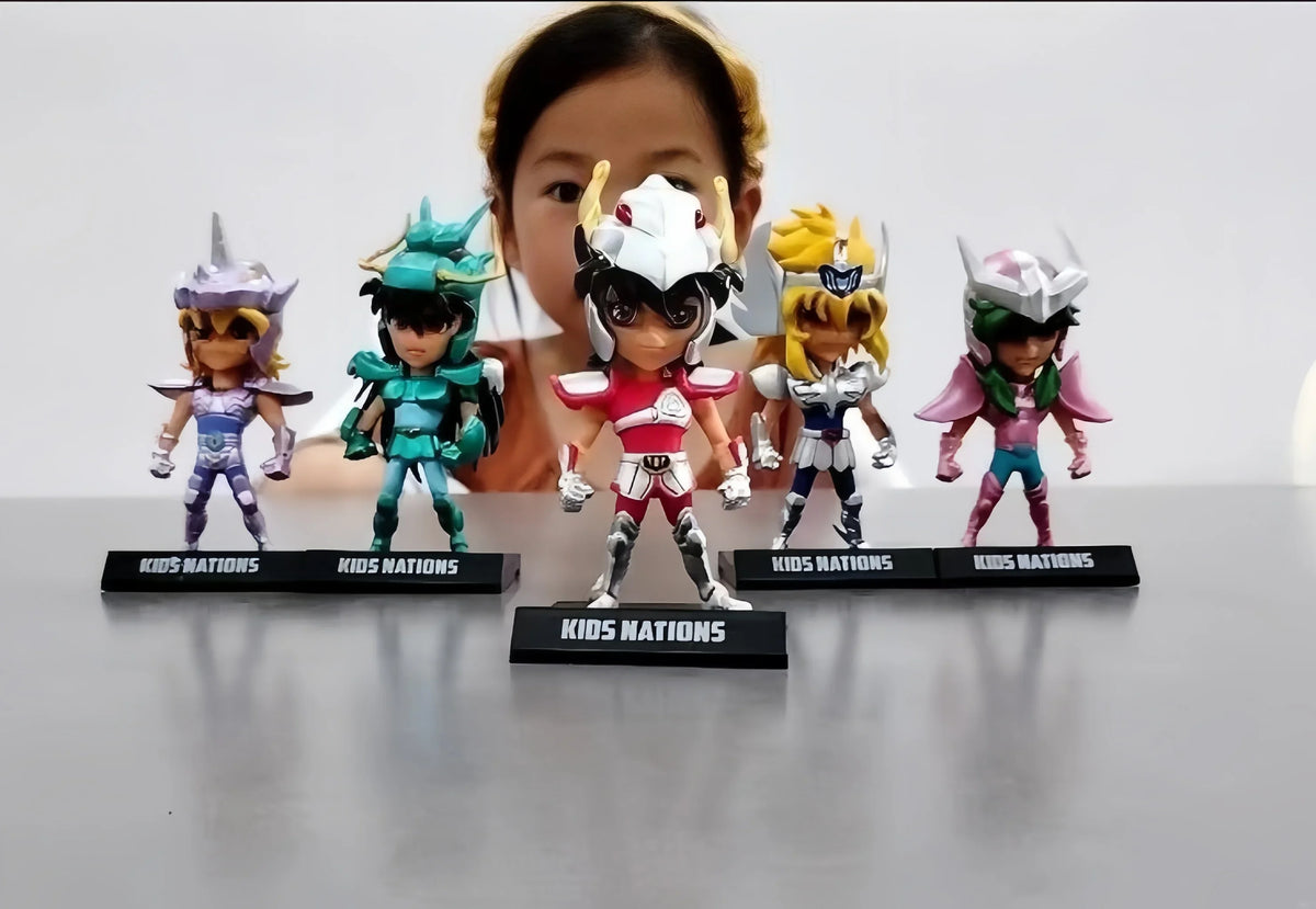 Lote Action Figure Cavaleiros do Zodíaco – Kit Cavaleiros de Ouro Premium (5 Peças)