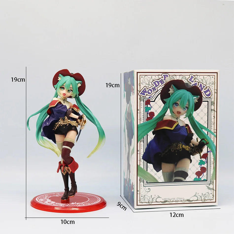 Action Figure Hatsune Miku Desktop Cute – Edição Tale Wonderland (Gato de Botas 19cm)