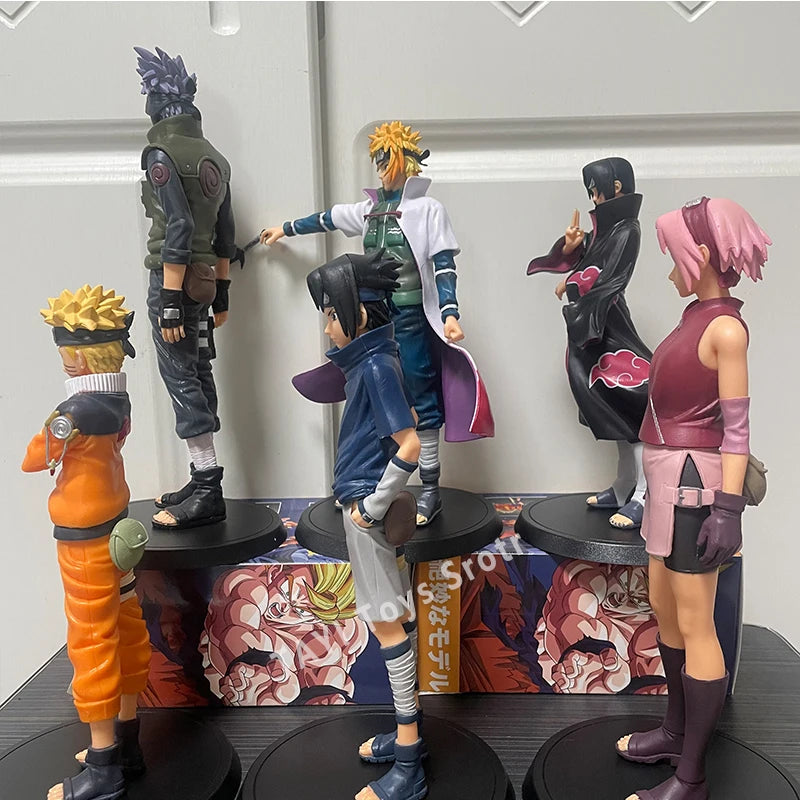 Lote Action Figure Naruto Shippuden – Coleção Estátuas Premium (23cm a 30cm)